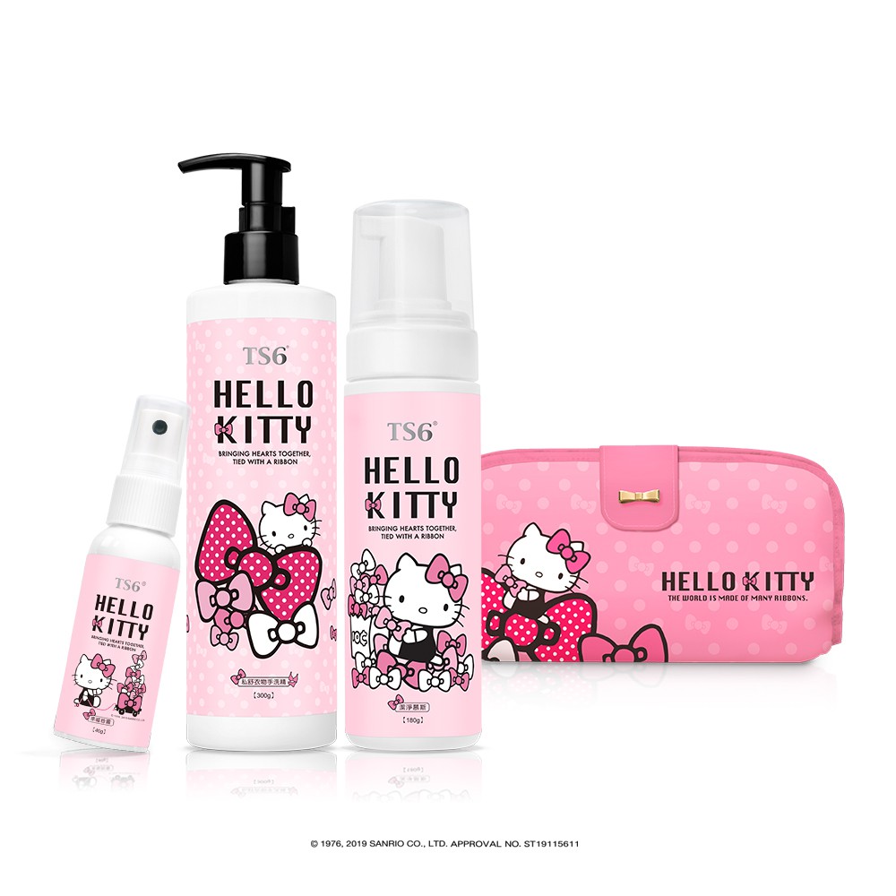 如廁後或生理期間使用本產品。使用時距離身體15-20公分，輕壓2~3下於私密肌膚，再以衛生紙拭乾即可。TS6護一生私舒衣物手洗精(HELLO KITTY 限定版)300g■產品成份：TS-2L益菌精華