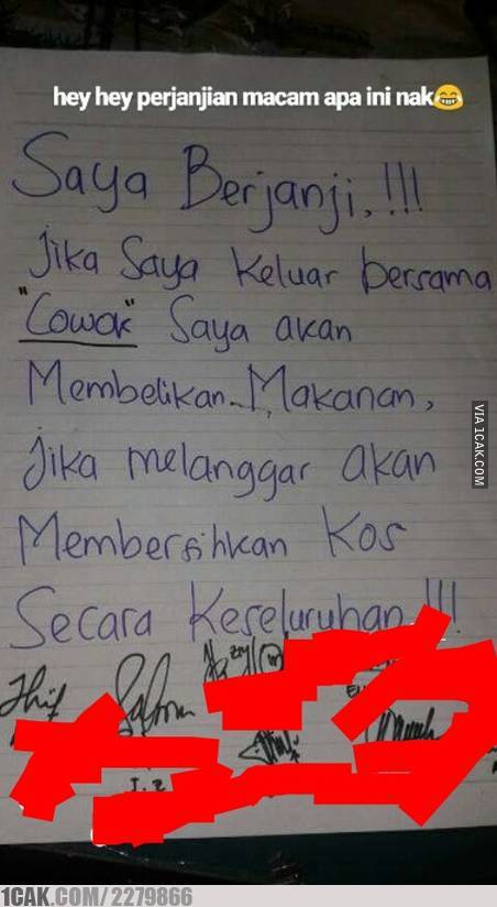 12 Surat Perjanjian Cinta Ini Isinya Bikin Geleng Kepala