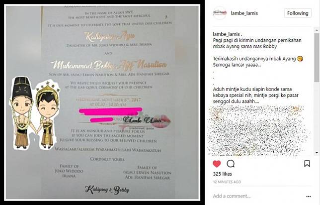 Berikut Dua Motif Undangan Sederhana Pernikahan Kahiyang Ayu