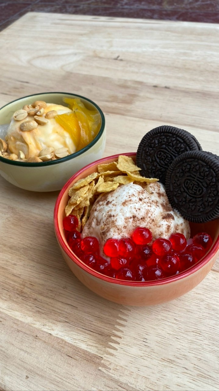 ไอศครีมนมสด-ไข่แข็ง