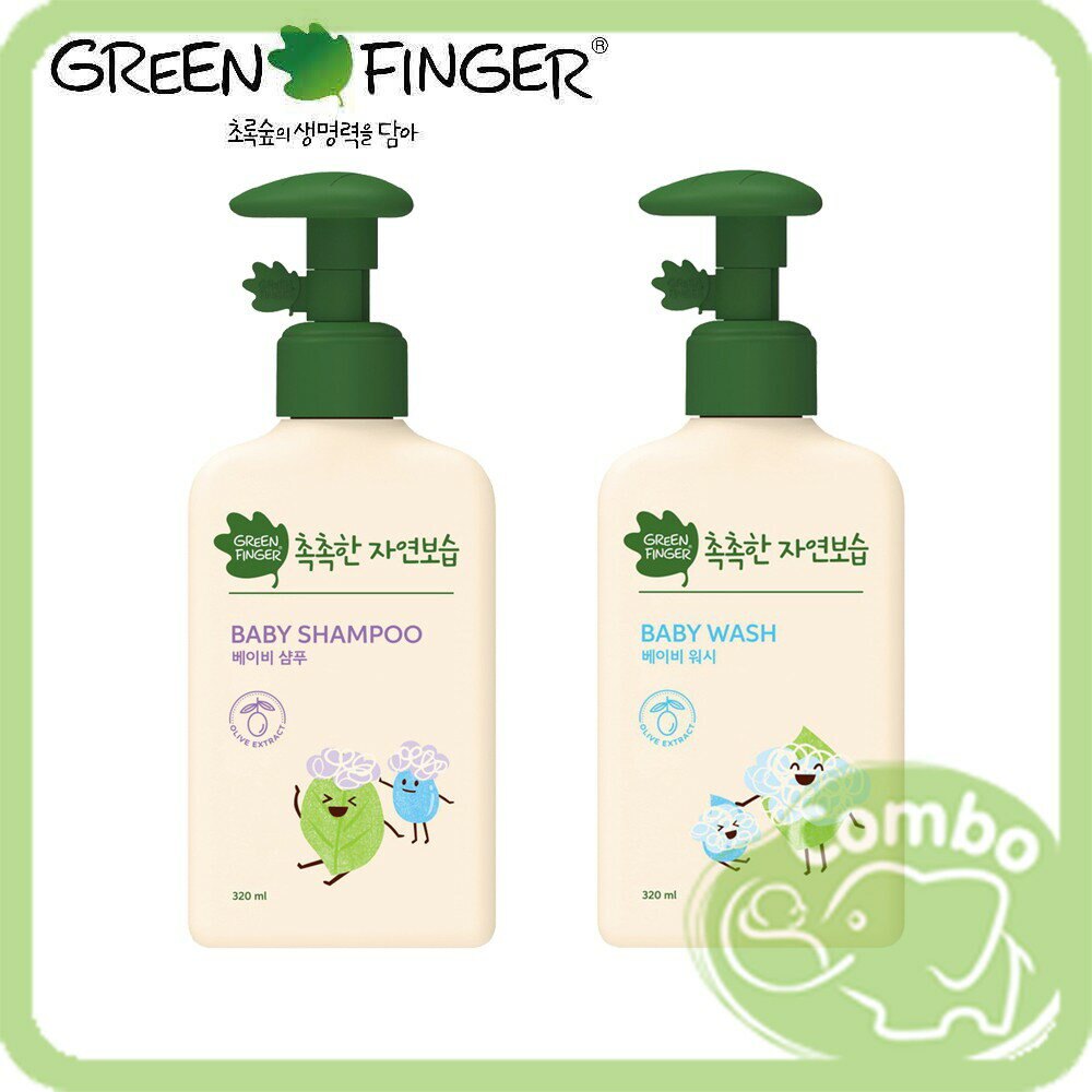 韓國CHOKCHOK 綠手指 三效保濕嬰幼兒沐浴乳 三效保濕嬰幼兒洗髮乳 320ml