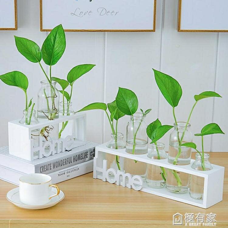 水培小花瓶創意玻璃綠蘿透明小清新水養植物桌面裝飾擺件客廳插花 ATF 12.12超級購物節