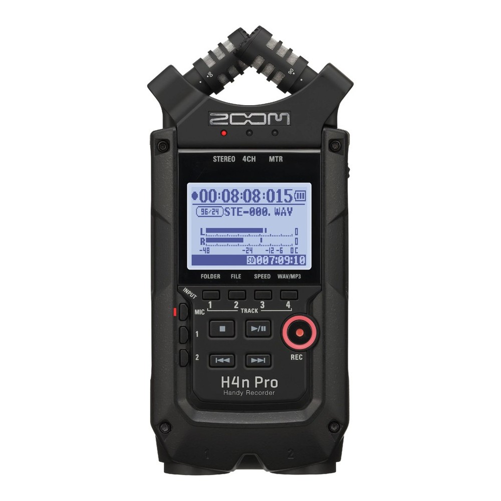 h4n pro便攜式錄音機同時也是usb錄音介面配備了能夠處理140 db spl的立體聲x / y麥克風以及兩個低噪聲前級放大器xlr / 1/4輸入多種錄音模式效果內置節拍器彩色調諧器等因此不僅適