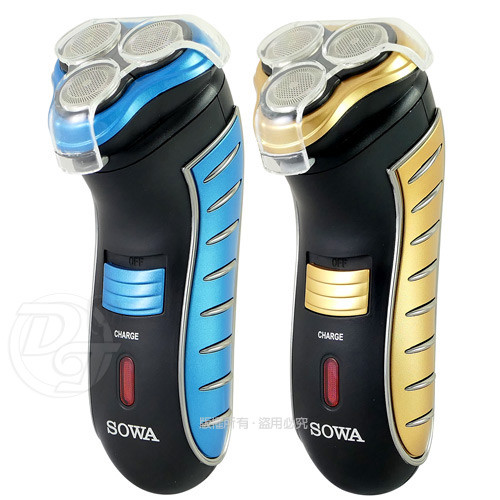 SOWA 3刀頭電動刮鬍刀 SSH-EH937 三刀頭切割系統．剃除快速便利 型男必備的超質感外型刮鬍刀，機身精緻流線使用不費力 三刀頭切割系統及推出式鬢角刀，可快速俐落剔除鬍鬚 貼心的浮動立體設計，