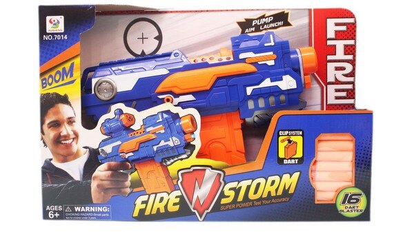 電動連發軟彈槍 7014 可8連發(附電池)/一個入(促550) 帶電筒 海綿彈槍 電動軟彈吸盤槍-CF132693