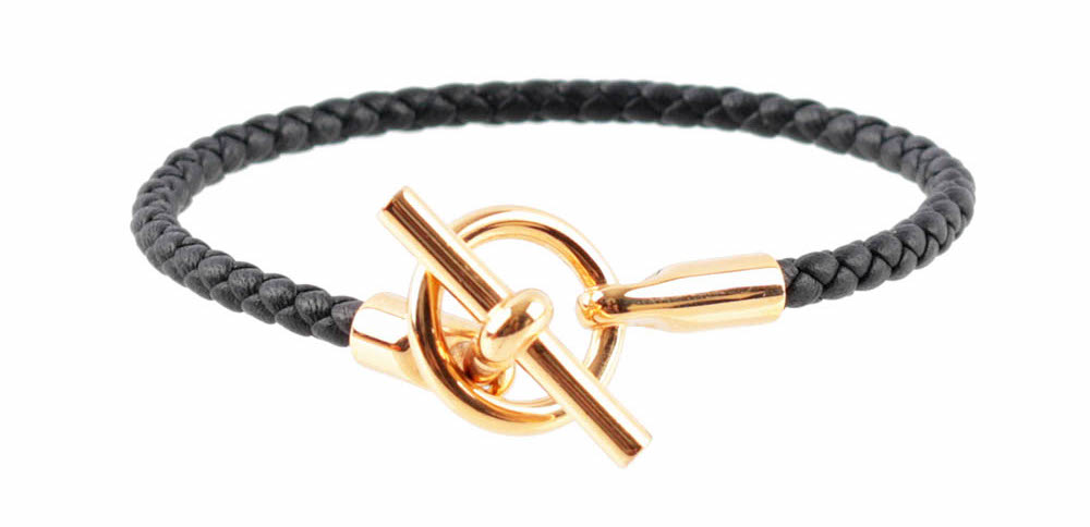 HERMES Glenan 小牛皮單圈編織手環