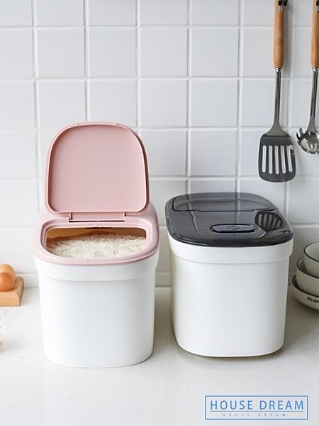 儲米箱 日式米桶米缸家用20斤10斤密封大米面粉儲米箱裝米桶收納盒 HD