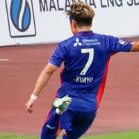松木玖生選手のファングル！