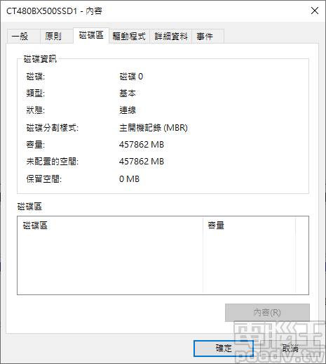 BX500 480GB 版本，使用者可支配 457862 MB，約為 447 GB 容量