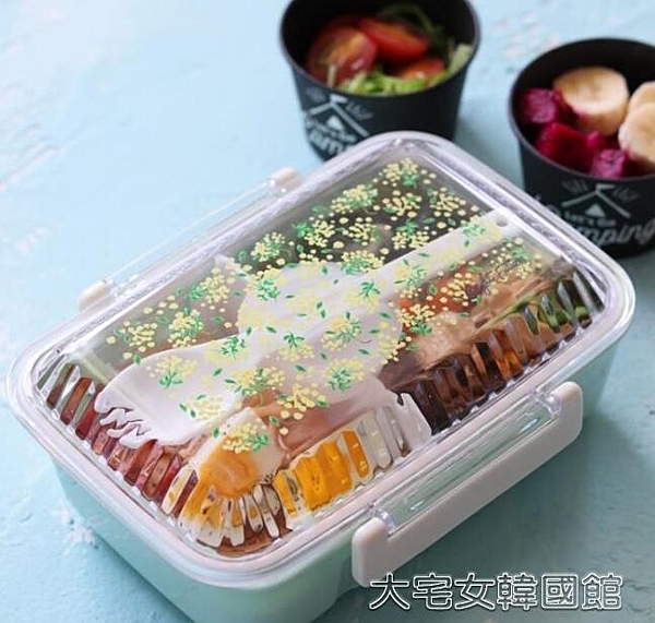 可微波爐飯盒 點心水果蔬菜輕食沙拉盒新品日式單層分格便當盒
