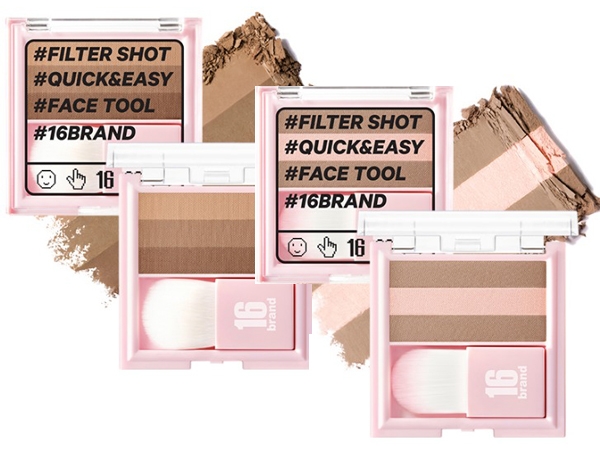 韓國 16brand~濾鏡三色修容打亮餅(7g) 款式可選【D084643】，還有更多的日韓美妝、海外保養品、零食都在小三美日，現在購買立即出貨給您。