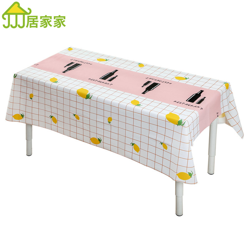 【產品描述】：垂感好 不易皺簡約百搭小清新液體污漬 一擦即可不懼水洗 不易褪色多種顏色 選一個你喜歡的輕鬆收拾 每次用餐後再也不會煩惱清潔收拾的工作【商品規格】：材質：PEVA尺寸：如圖所示顏色：如圖