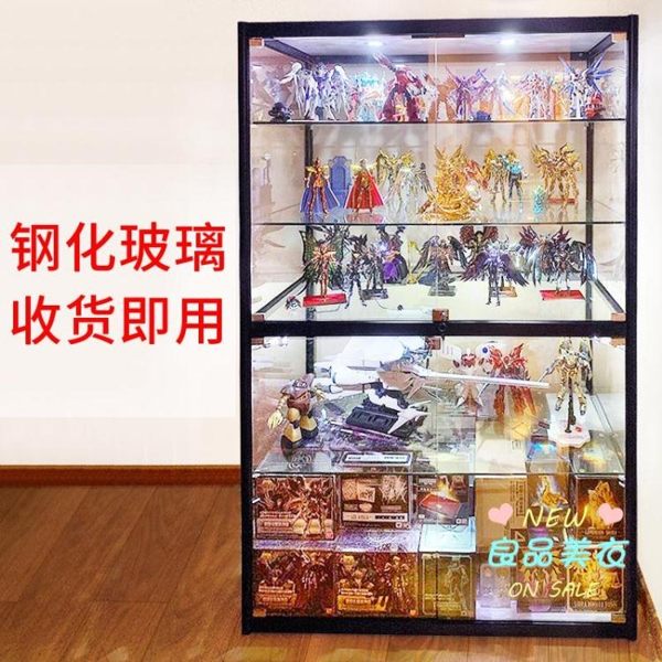 手辦展示櫃禮品玩具貨架防塵家用透明玻璃陳列櫃高達動漫模型展櫃
