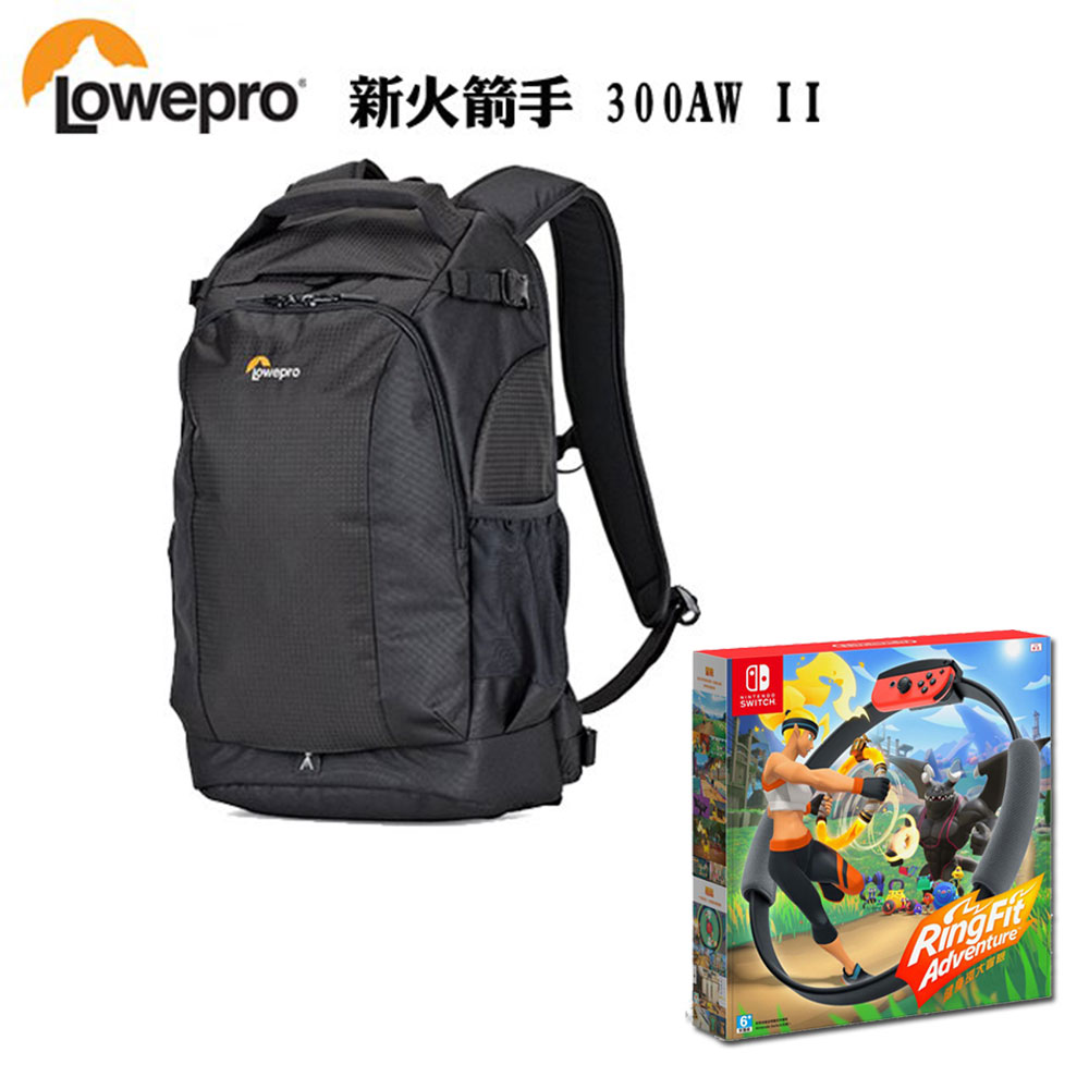 Lowepro 羅普 Flipside 300AW II 新火箭手 專業後背包 黑色 L192(公司貨)翻轉身體側面的通道可以讓您無需將手提袋放下來。 攜帶單反相機套件。 •電纜線和充電器可拆卸的內部