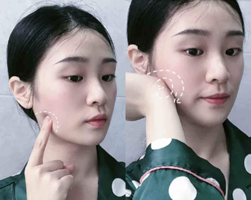 瘦臉按摩STEP 5：消咬肌