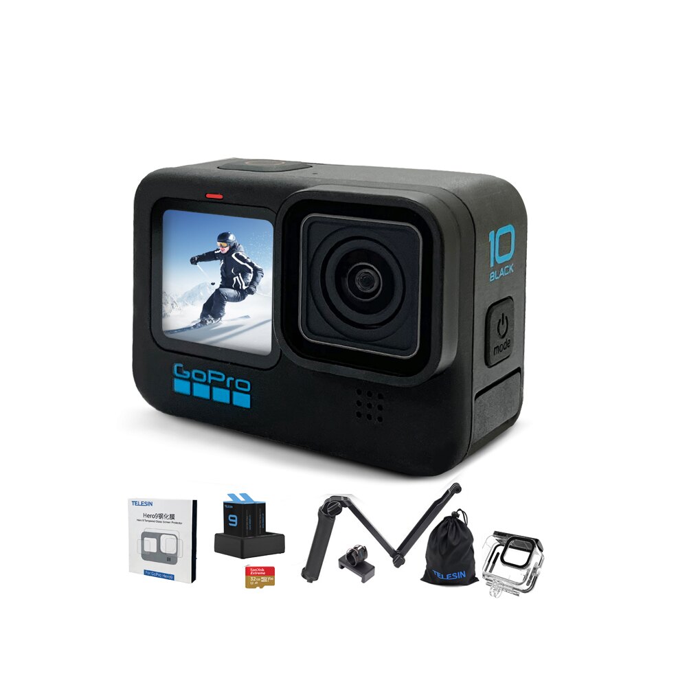 滿5000折500 [十月全館95折] Gopro Hero 10 Black 新手必備升級組 組合包 基本套件 運動攝影機