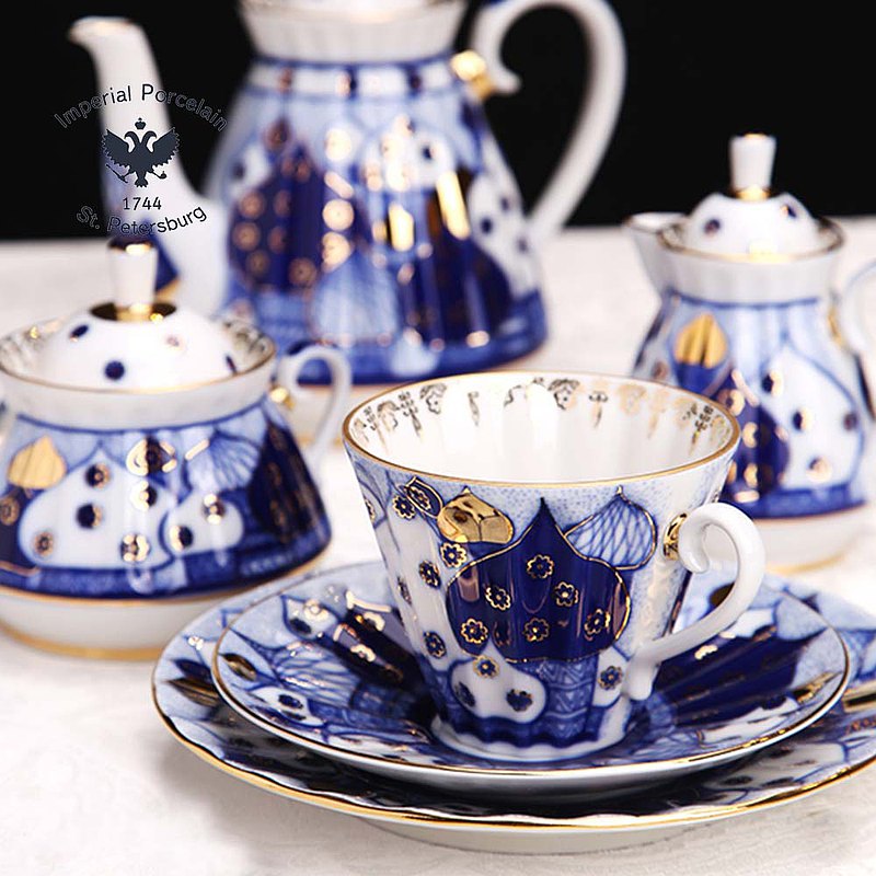 俄羅斯聖彼得堡 經典皇家瓷器 22K金手工金典 270年歷史璀璨精工