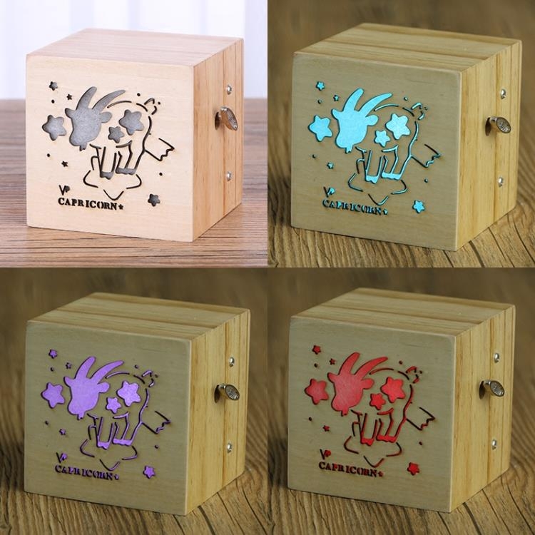 雙魚座十二星座音樂盒八音盒天空之城木質創意情人節生日禮物女生