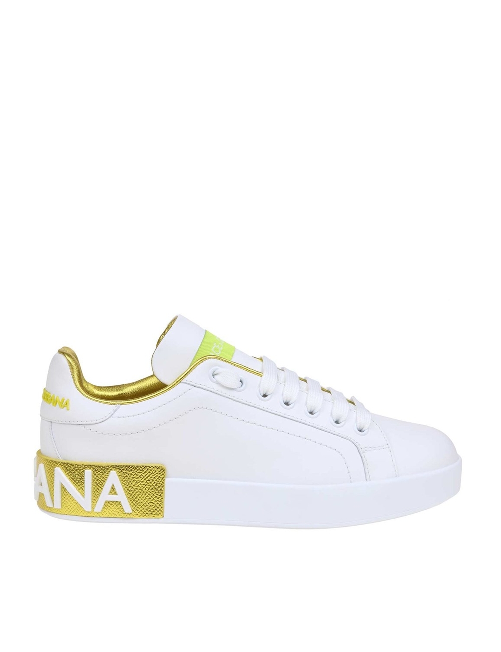 運動鞋della Linea Portofino in Vitello Nappato 卡洛·比安科/萊姆 Modello Con Punta Rotonda 拉西·皮亞蒂 佩萊國際大賽 Gomma中