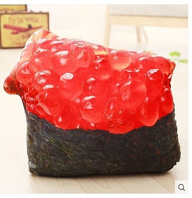 [銀聯網] 仿真小吃食物排骨牛排壽司毛絨抱枕 1入