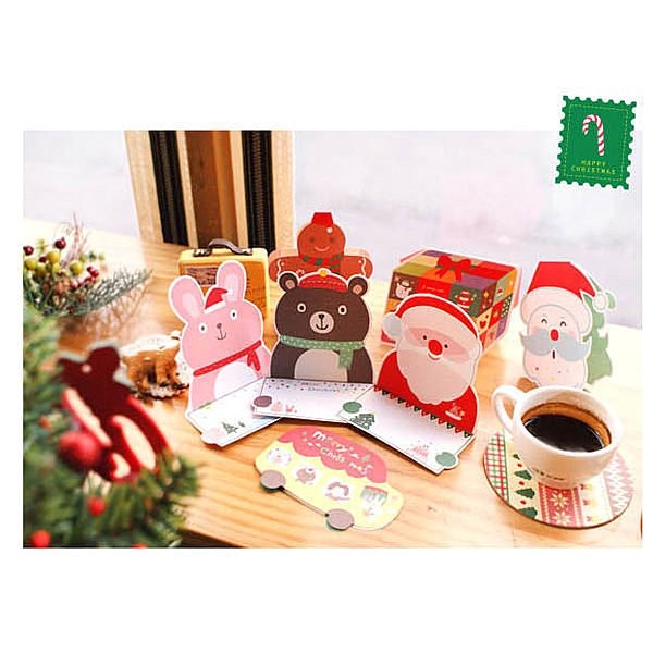 聖誕禮物韓國聖誕立體賀卡套裝|聖誕卡組合套裝(10張入)