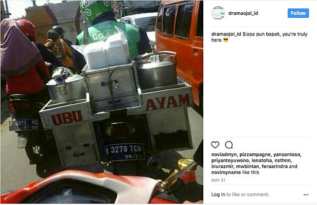 5 Foto Momen Unik Driver Ojek Online Ini Bikin Bilang 'O Aja Ya Kan'