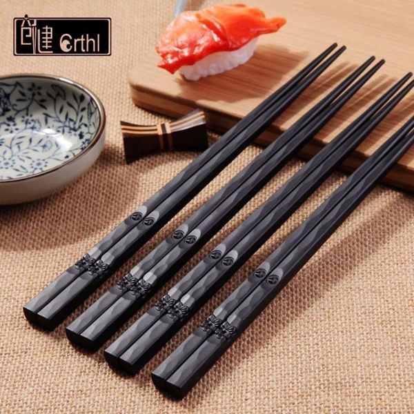 全館83折 日式尖頭筷子 壽司料理日本 高檔酒店餐廳 家庭套裝 合金家用10雙