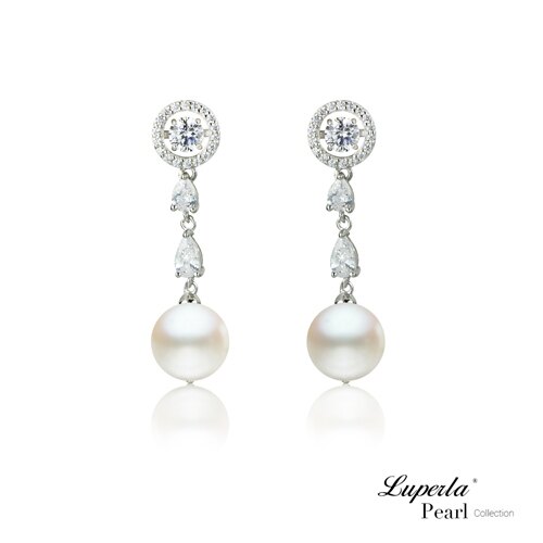 大東山珠寶 星眸 日本AKOYA天然海水珍珠純銀晶鑽耳環