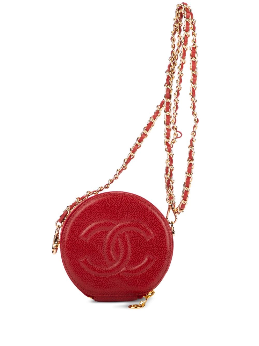 CHANEL Pre-Owned - 2018 Round As Earth shoulder bag - women - Leather - One Size - Red