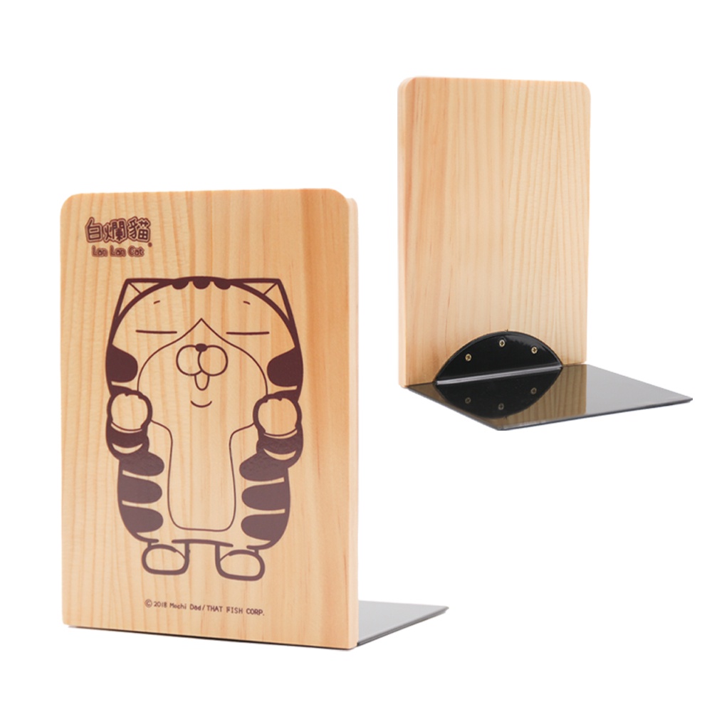 Lan Lan Cat 白爛貓 L型木書架 書檔【網狐家居】