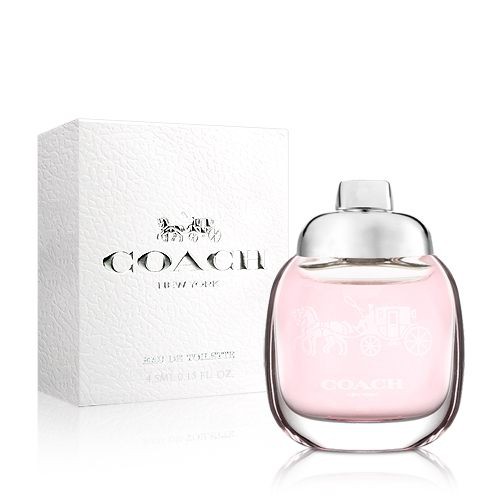 Coach 時尚經典女性淡香水小香(4.5ml)◆香調表◆前調：梨、義大利柑橘精油、粉紅葡萄柚、荔枝中調：白阿爾巴玫瑰、Mahonial™、保加利亞玫瑰精油、雙瓣茉莉後調：白雪松、麝香、檀香、橡樹苔※