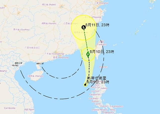 南海中部熱帶低氣壓進入香港800公里範圍但料對港無直接威脅 On Cc 東網 Line Today