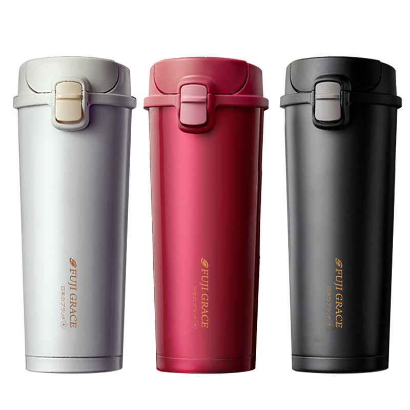 【FUJI-GRACE富士雅麗】SGS認證輕量彈蓋陶瓷層保溫杯480ml (共3色)