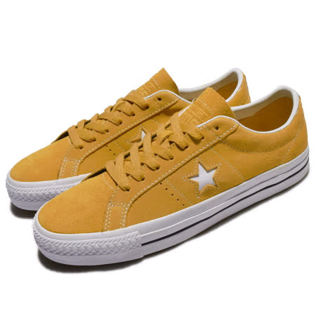 品牌: CONVERSE型號: 159511C品名: ONE STAR PRO OX MINERAL YELLOW/WHITE特點: 休閒鞋 情侶鞋 星星 麂皮 低筒 黃 白