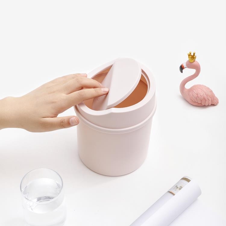 桌面垃圾桶少女小號客廳桌上宿舍小可愛家用臥室床上小型帶蓋迷你