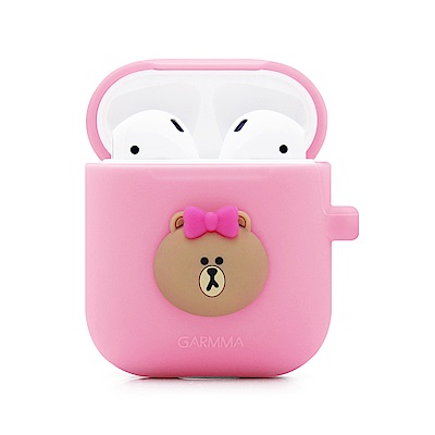 GARMMA LINE FRIENDS AirPods 藍芽耳機盒保護套 熊美