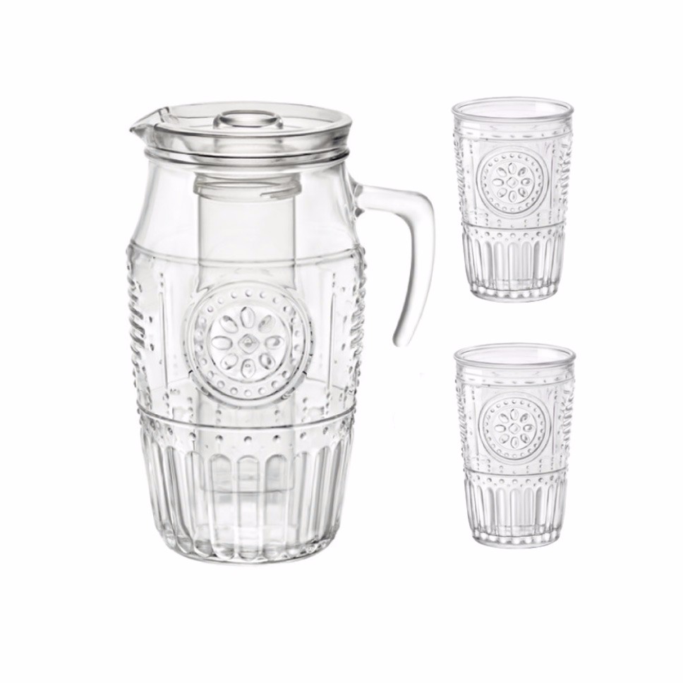 - 堅持義大利設計製造- 引領全球玻璃工業發展- 餐飲系列 實用美學兼具- 橫條紋瓶身與系列圖騰壓印-【享譽全球的義大利玻璃品牌】Bormioli Rocco結合質感、設計與美學作為品牌指標，在182