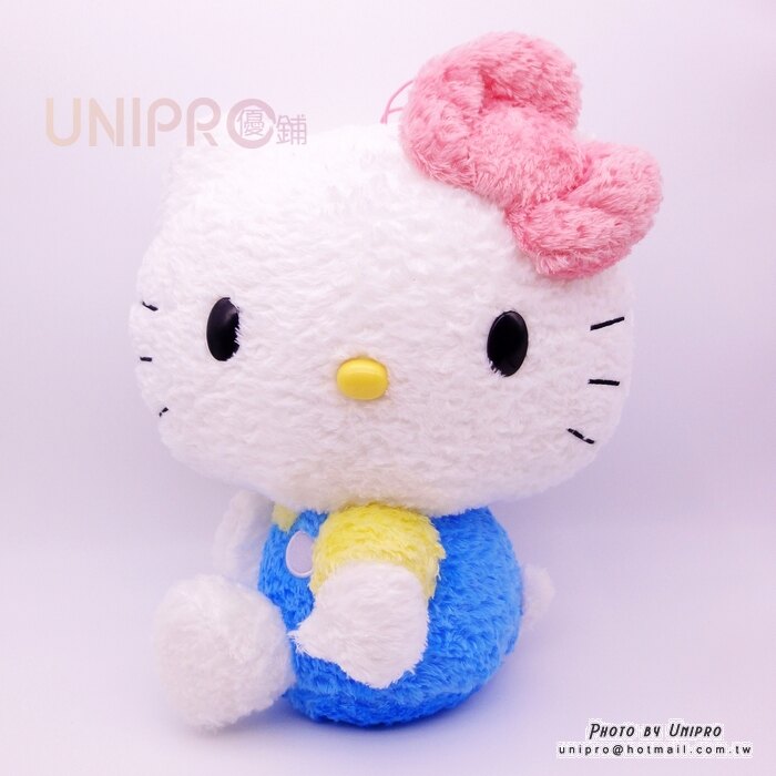 【UNIPRO】日貨 經典坐姿 Hello Kitty 凱蒂貓 特殊絨毛 絨毛玩偶 娃娃 禮物嚴選 三麗鷗正版授權