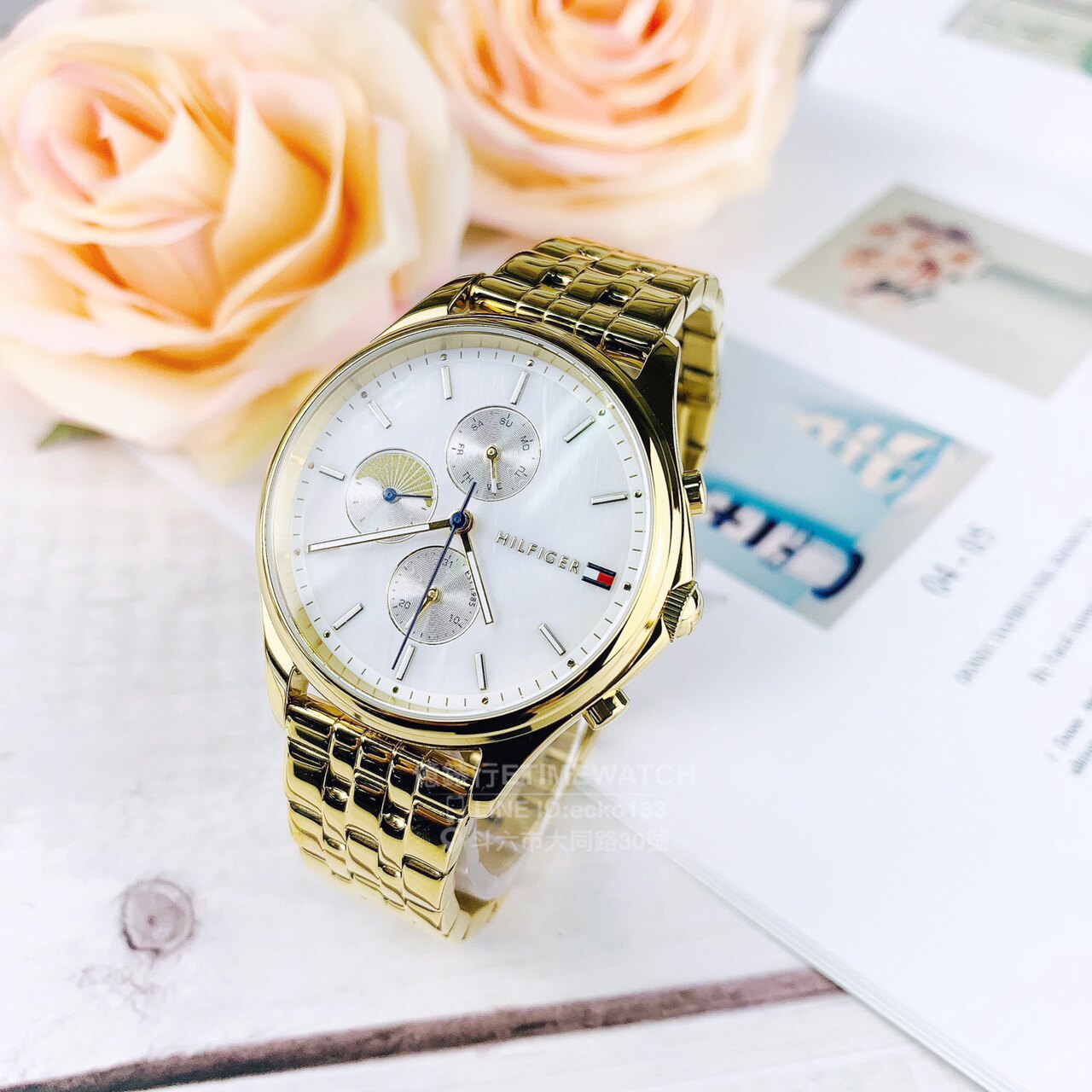 TOMMY-HILFIGER風華名媛日曆時尚腕錶TH700020/1782121原廠公司貨