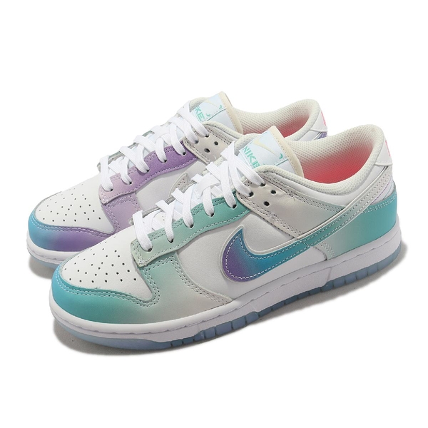 Nike 休閒鞋 Wmns Dunk Low 白 藍 紫 彩色 漸層 女鞋 【ACS】 FJ7743-194