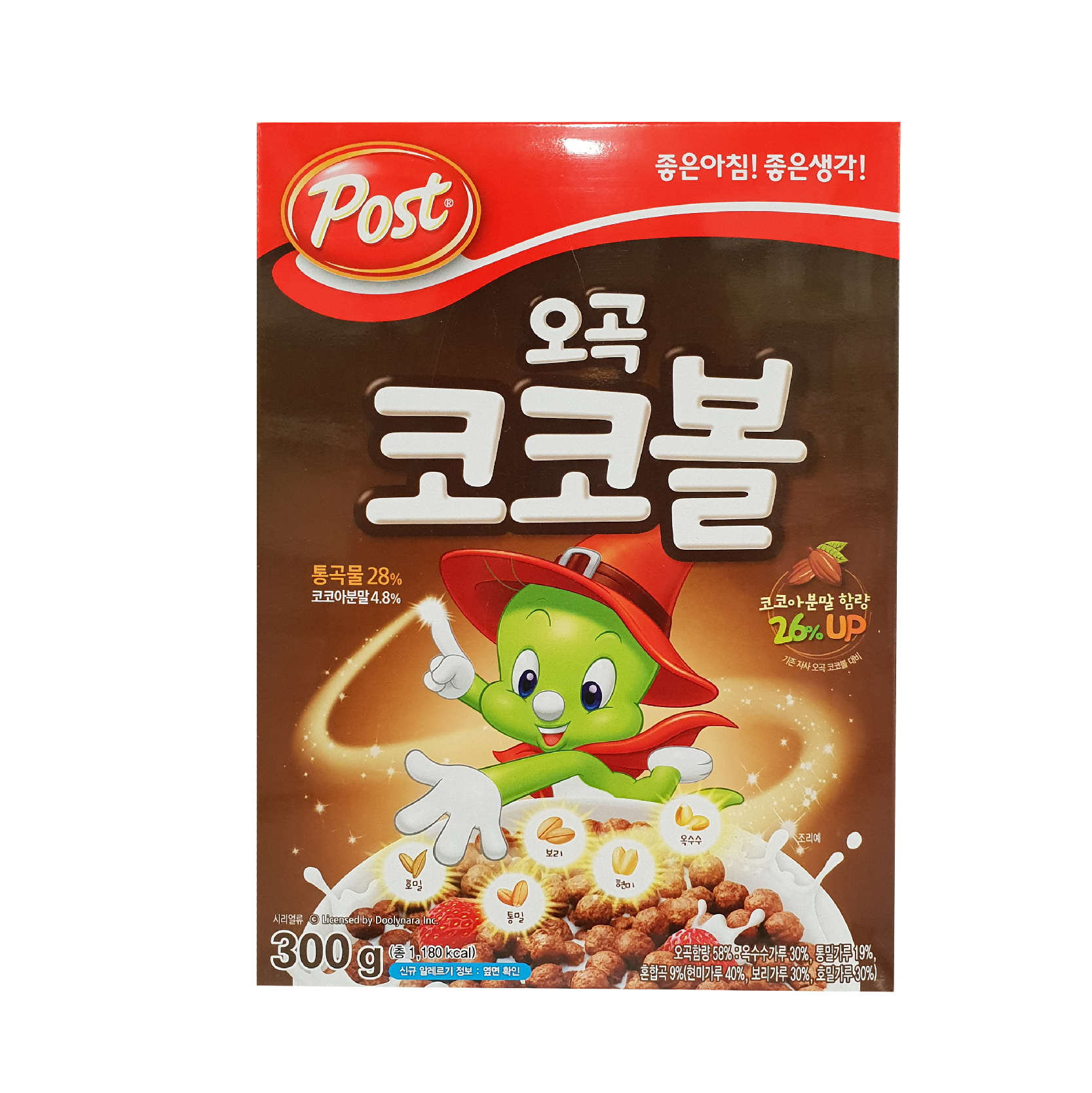 韓國POST五穀可可球穀類早餐(300g/盒)