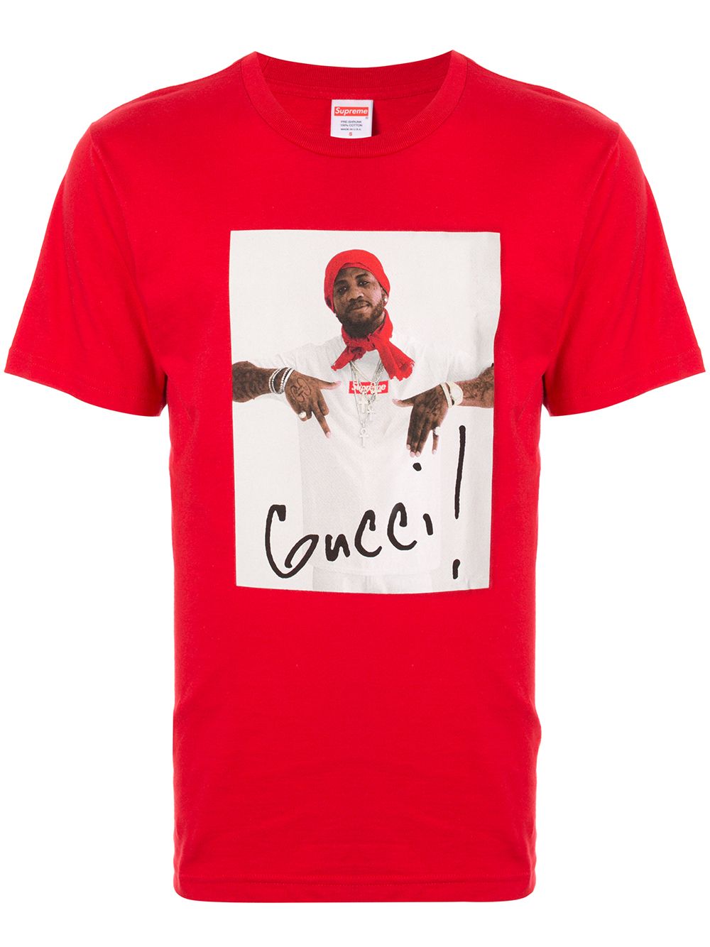 Supreme - Gucci Mane T-shirt - men - Cotton - XL - Red