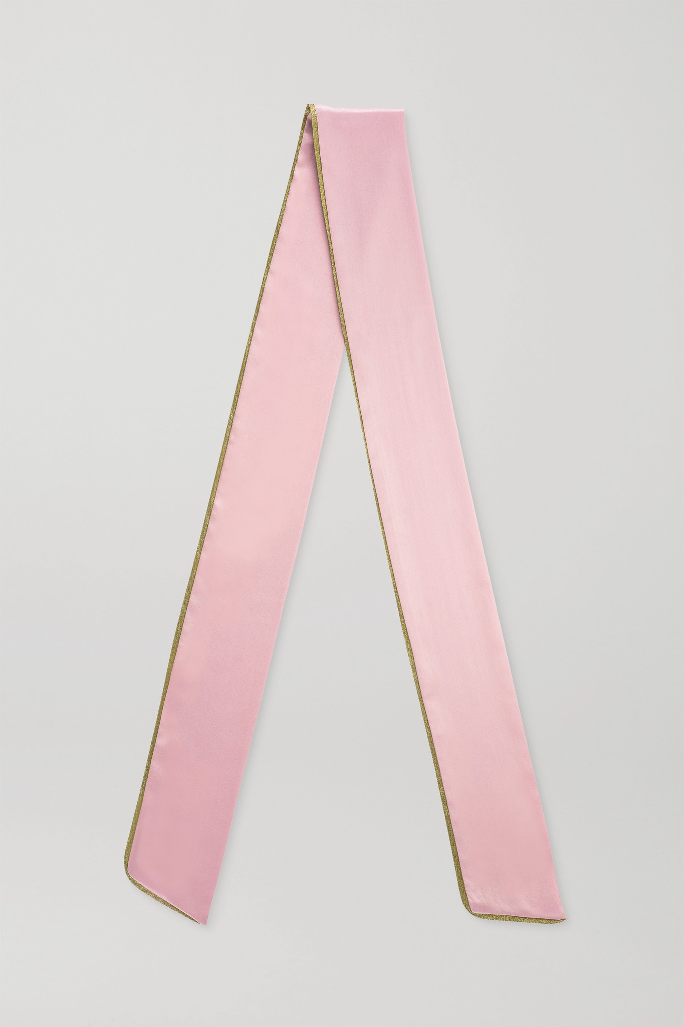 Balmain Paris Hair Couture - Lurex-trimmed Silk-satin Hair Scarf - Baby-pink - one size