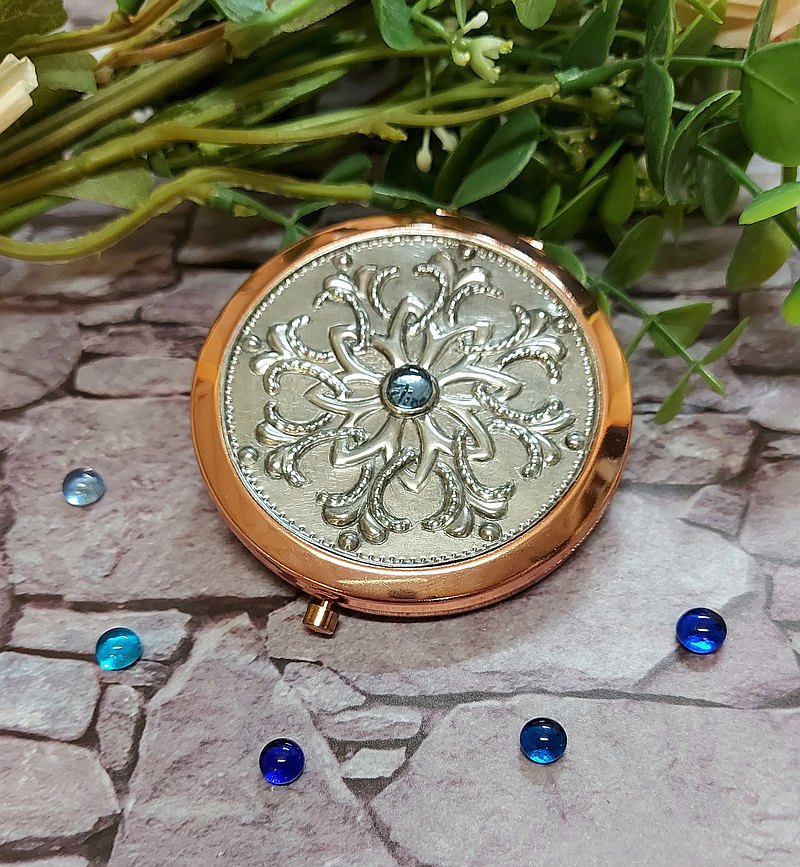 【客製化】曼陀羅 圓滿錫雕隨身鏡