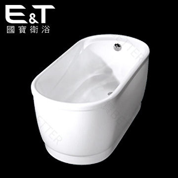 【買BETTER】國寶衛浴浴缸系列/國寶浴缸 E-7588橢圓造型浴缸(130x75cm)★送6期零利率★