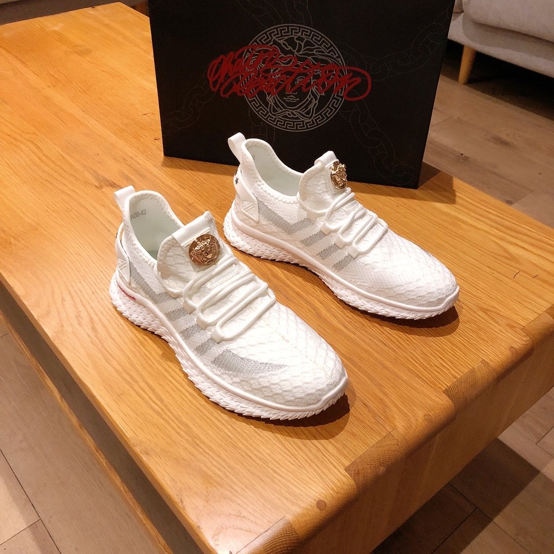 【VERSACE】范思哲男鞋 運動鞋男士2020慢跑鞋 網面休閑鞋子潮鞋夏季時尚透氣跑鞋