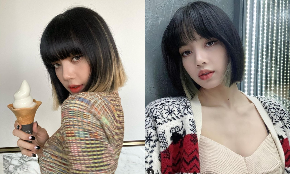 BLACKPINK Lisa經典髮型2：亞麻灰X鎖骨髮