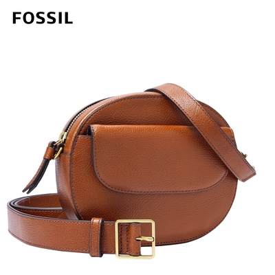 FOSSIL Serena 真皮復古兩用腰包-棕色 ZB7975200 (腰帶可拆、附斜背帶)