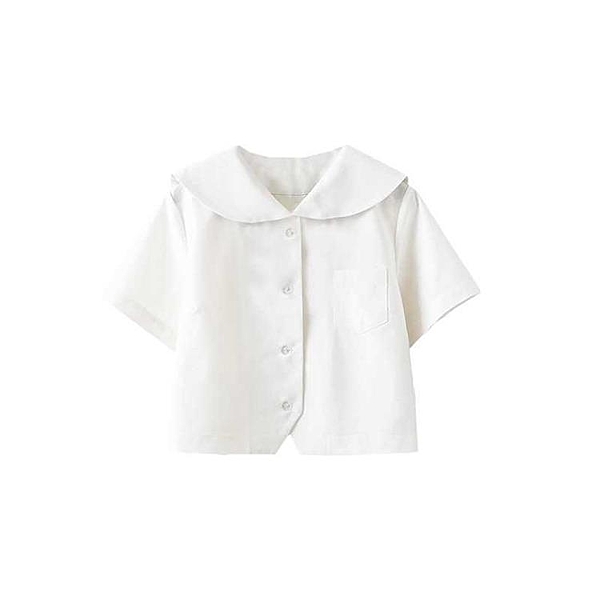 關西札幌襟白色襯衫基礎款水手服短袖關東