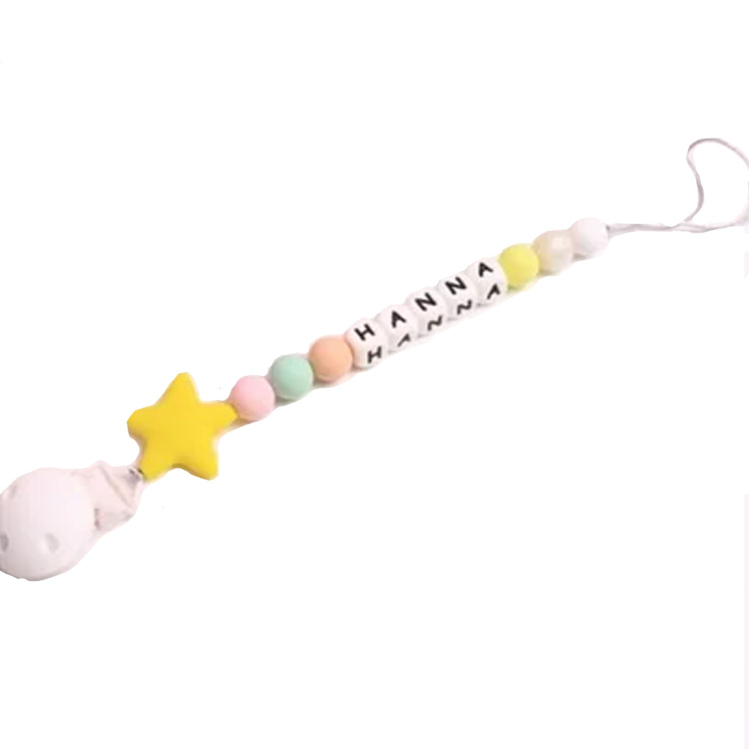 英國 Choby's - 星星糖果名字奶嘴鍊-(英國手工預購/預計6/19開始出貨)